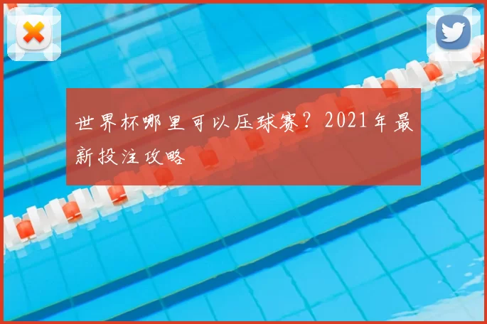 世界杯哪里可以压球赛?2021年最新投注攻略